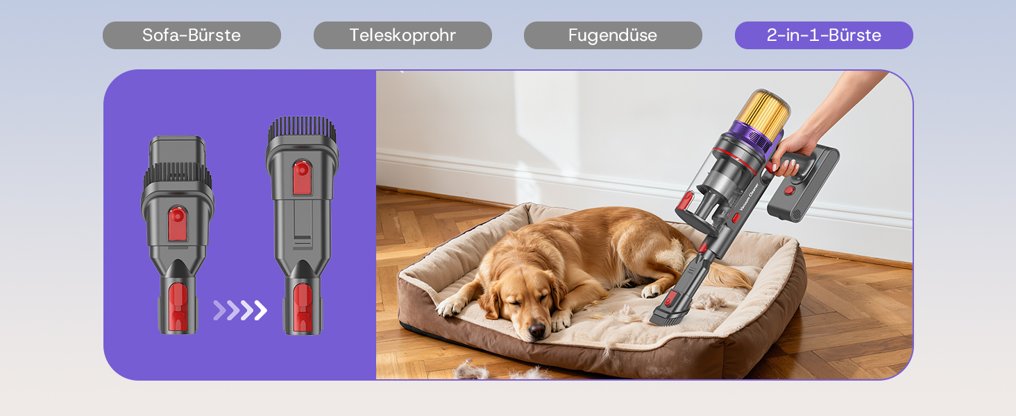 Бездротовий акумуляторний пилосос V16 600W з LED-дисплеєм та автоматичним режимом. Підходить для твердих підлог, килимів та видалення шерсті тварин.