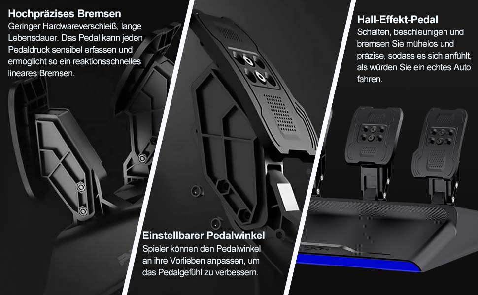 PXN V99 Формульний кермо для гонок на ПК, Xbox One, Xbox Series X/S, PS4 з Force Feedback 3.2 Nm, педалі з перемиканням передач та Hall-ефектом