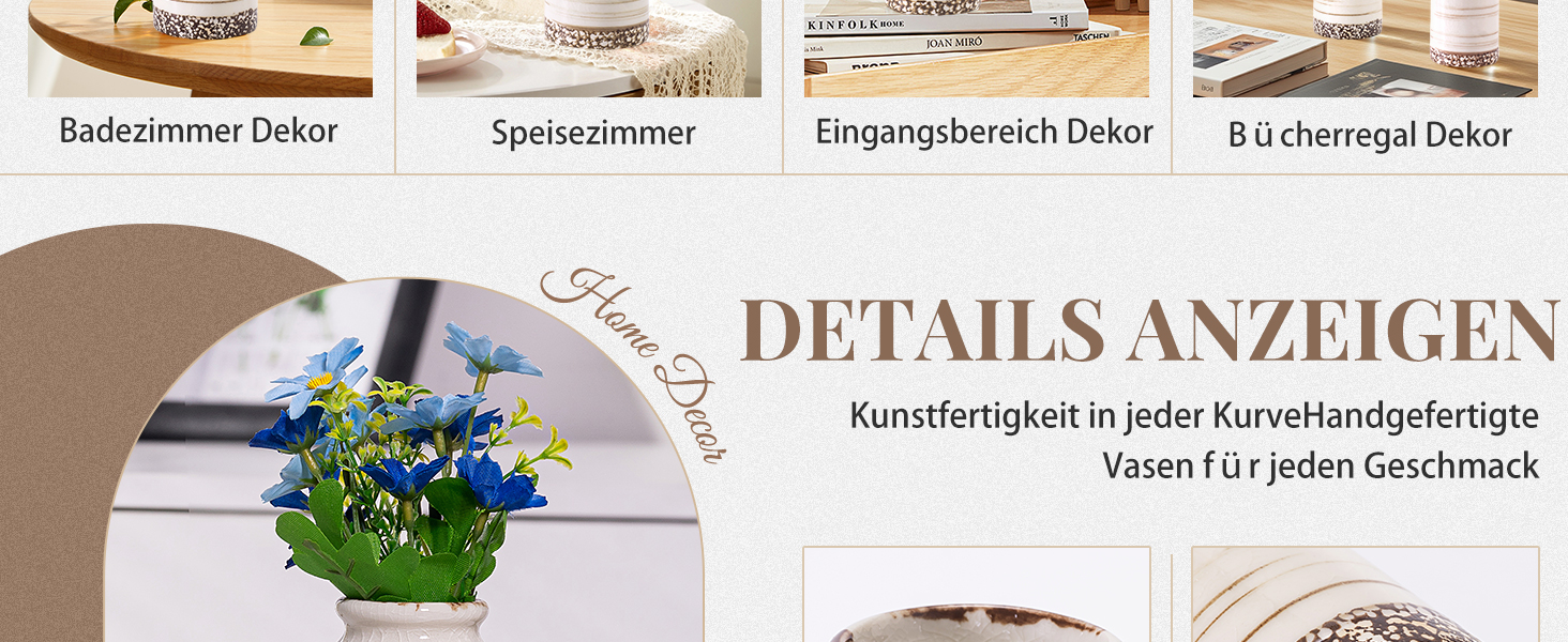 Керамічні вази 3 шт., сучасний мінімалізм, декор для дому, вази для сухоцвітів, вітальня, бежевий