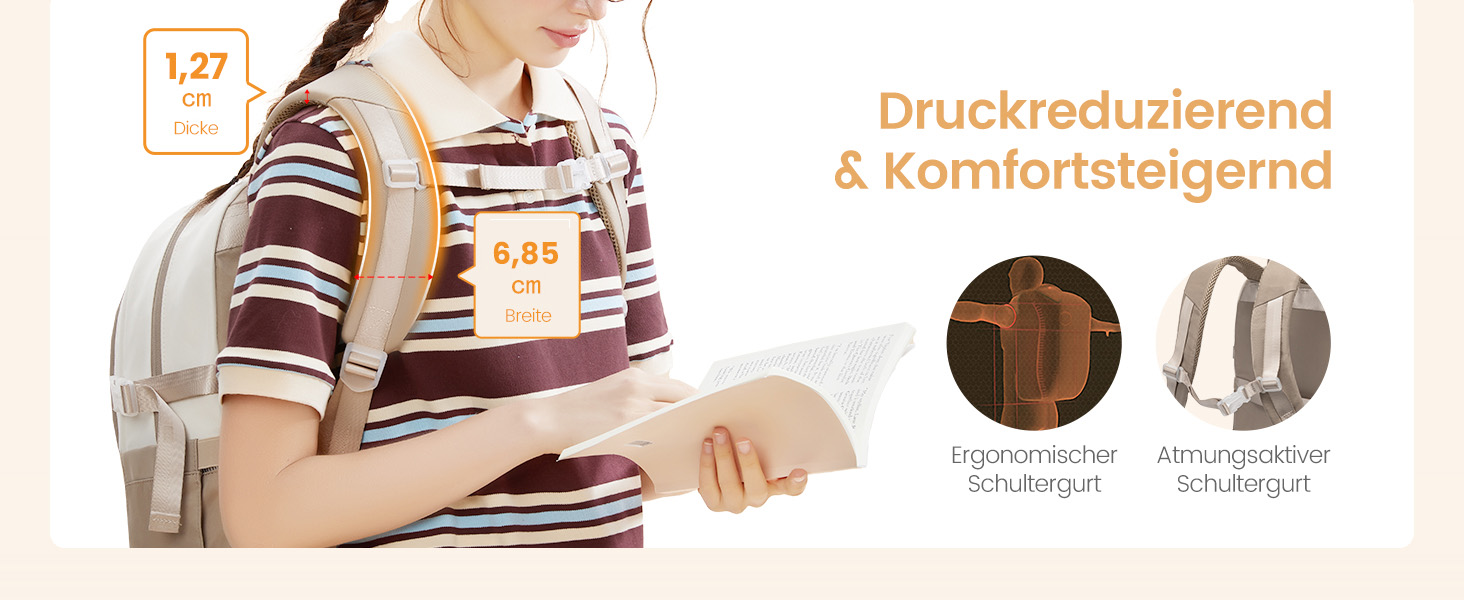 LOVEVOOK Рюкзак для школи дівчинки-підлітка, 15.6 дюймів, рюкзак для ноутбука, легка шкільна сумка, рюкзак для школи, середньої школи, з помпоном, повсякденний, світло-жовтогарячий