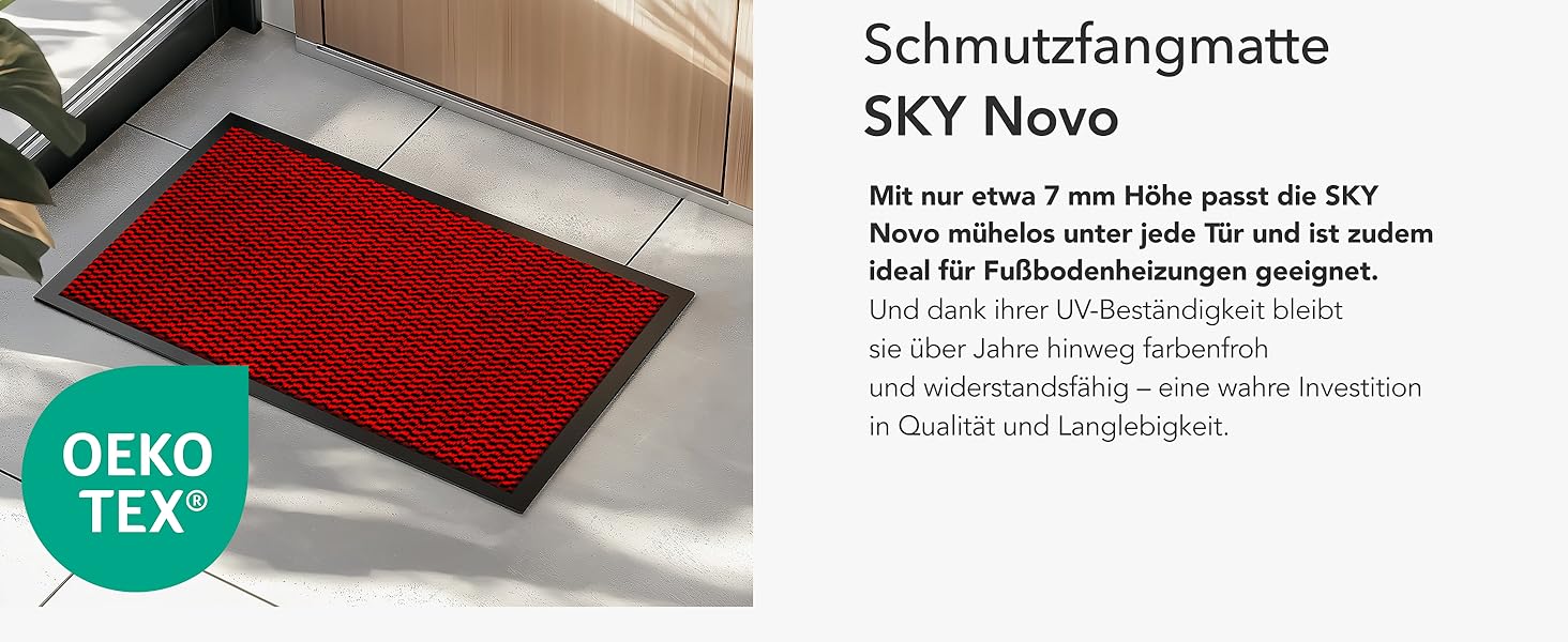 Килимок для входу Sky Novo 120x180 см антрацит: антиковзаюча, миюча, для дому та вулиці