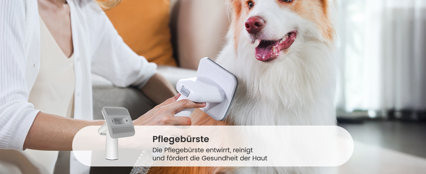 Машинка для стрижки собак Oneisall з пилососом, потужність 12000 Па, збір 99.99% шерсті, тиха, 7 насадок, об'єм контейнера 1.5 л