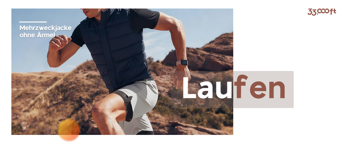 Чоловіча степкова жилетка 33000ft - тепла спортивна жилетка для туризму, гольфу, їзди на конях та активного відпочинку. Водовідштовхуюча жилетка з 4 кишенями. Колір: темно-синій, розмір S