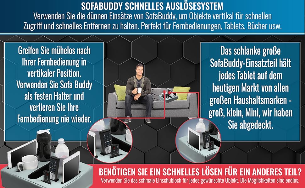 Силіконовий підсклянник для дивану Sofa-Buddy, тримач для чашки, практичний аксесуар для дивану