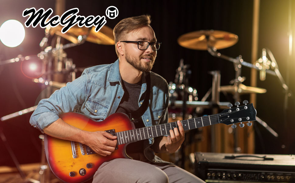 Електрогітара McGrey Rockit Single Cut Комплект для початківців (8 предметів) Orange Burst
