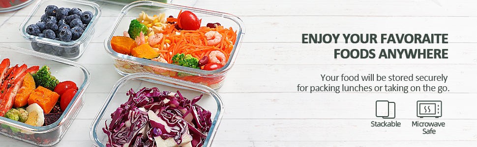 Набір скляних контейнерів MCIRCO 30 шт. (15 контейнерів + 15 кришок) - прозорі кришки, BPA free, для дому, кухні, ресторану (сірий)