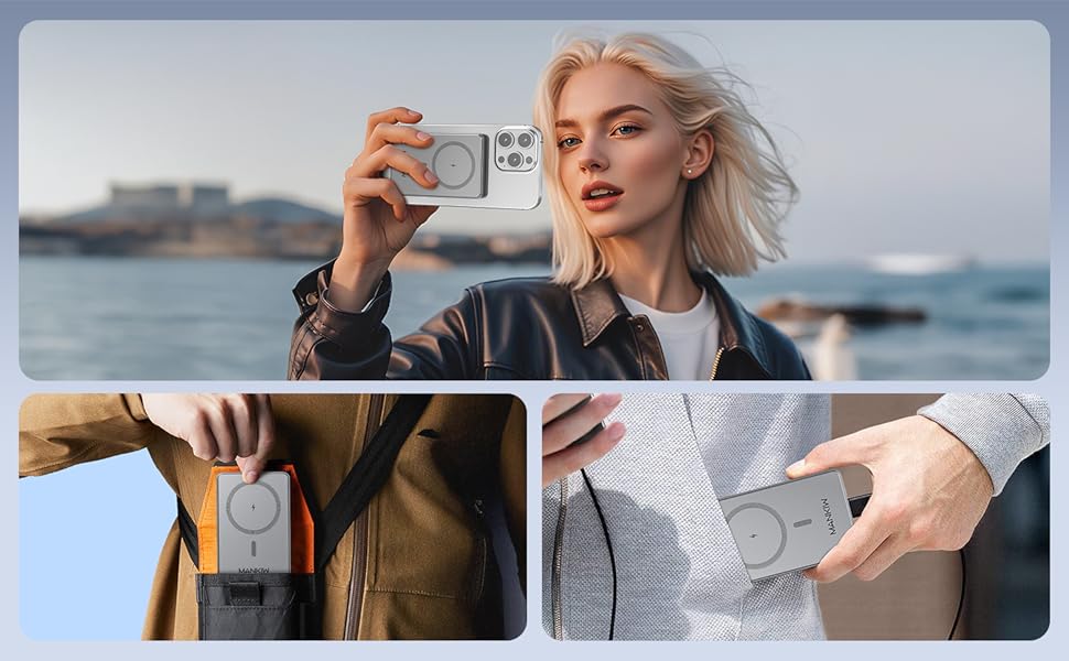 Powerbank MANKIW MagSafe 5000mAh: Бездротова зарядка 20W, підтримка iPhone 17/16/15/14/13/12 та MagSafe Case