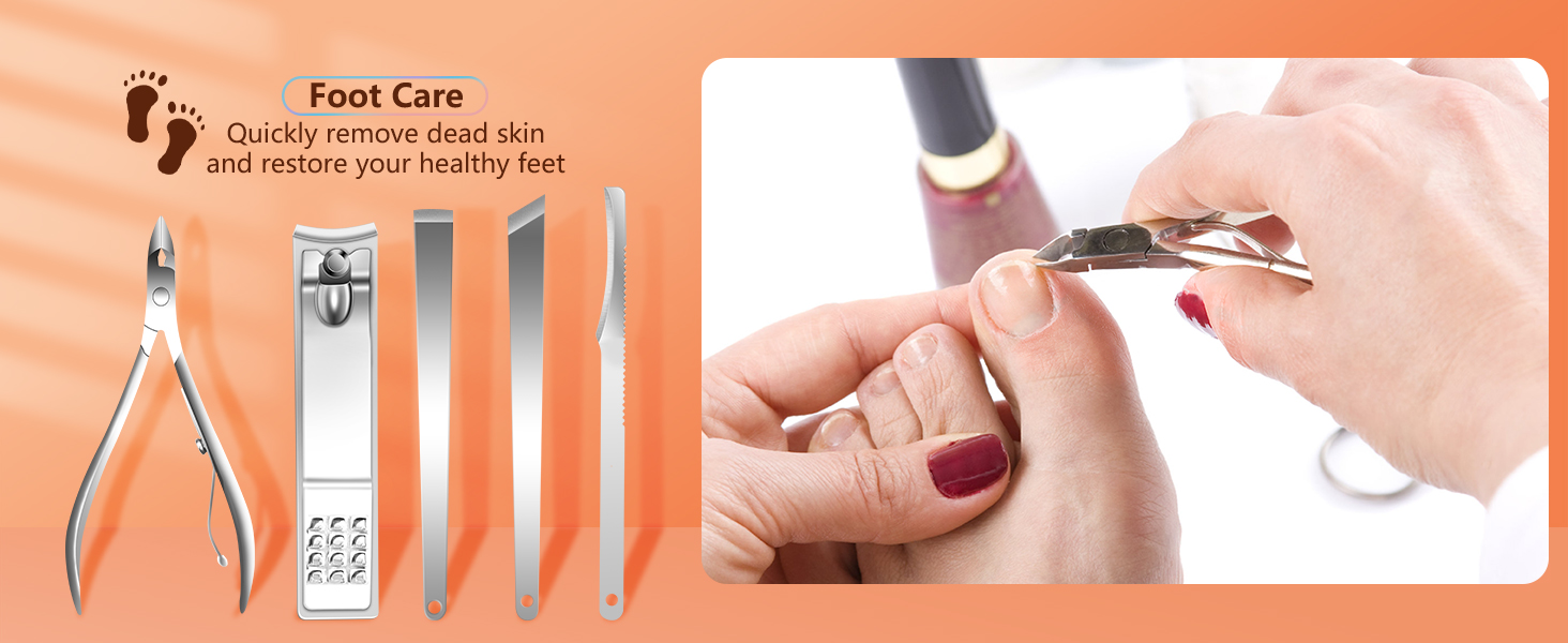 Набір для манікюру та педикюру, 16 шт. з нержавіючої сталі, професійний, з кейсом для подорожей