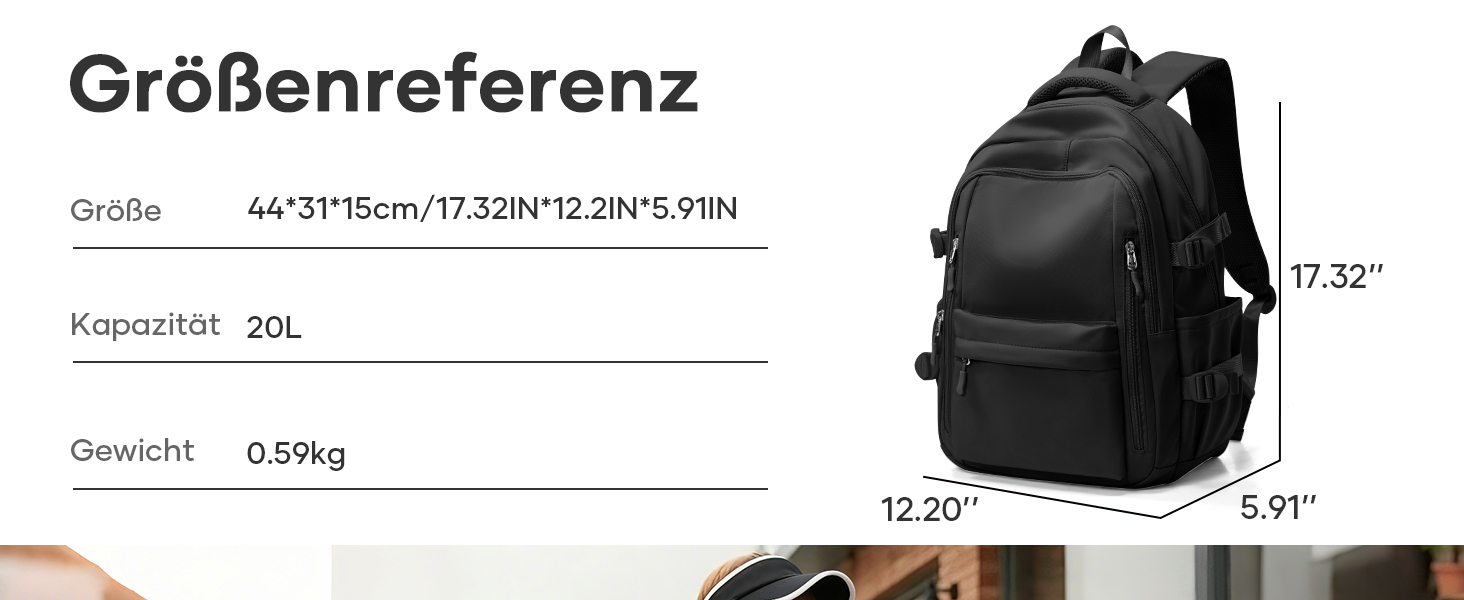 Шкільний рюкзак для підлітків чорного кольору, 44*31*15 см