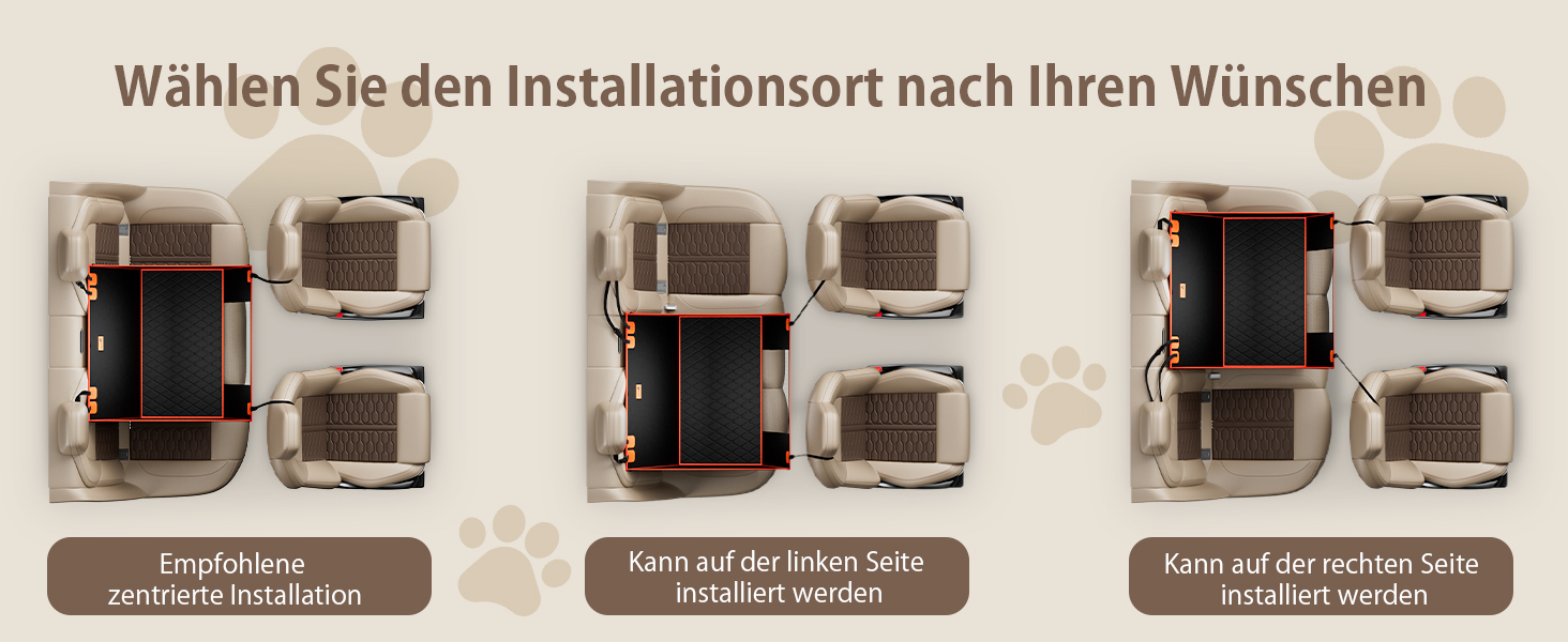 Pecute Dog Car Seat - Reinforced & Secure Dog Seat for Medium & Large Dogs - Adjustable Straps & Stable Car Dog Crate for Rear Seat (L)