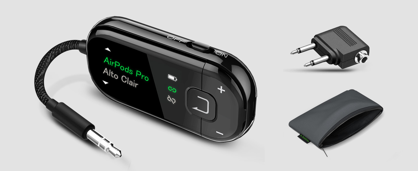 Bluetooth-адаптер для літака Avantree Voyager з підтримкою Auracast, чорний