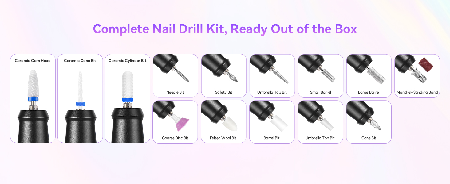 Професійний фрезер для нігтів SAVILAND Advanced 30S: електрична машинка для манікюру з 40000 об/хв, акумулятор 4000 mAh, чорний