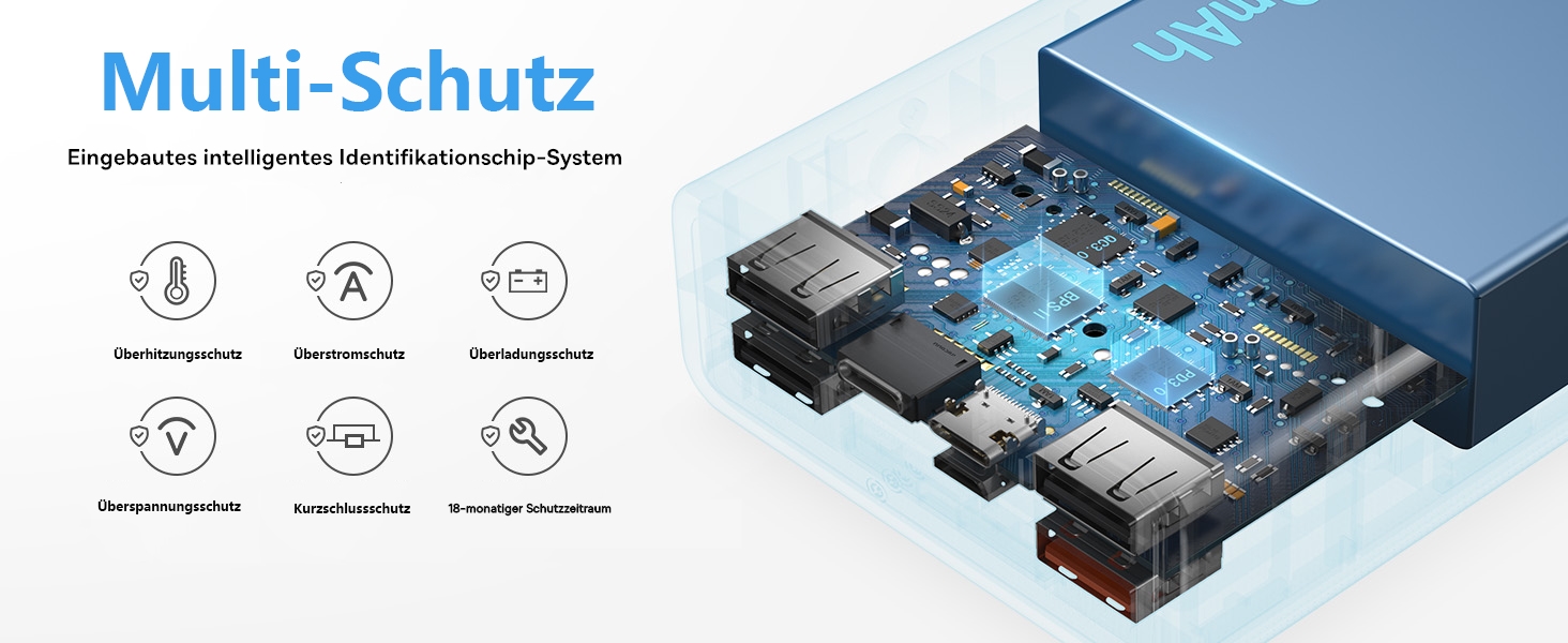 Power Bank Baseus 65W 26800mAh з 5 виходами, LED-дисплеєм, USB-C, PD, QC4.0 - для ноутбуків, iPhone, Galaxy, Steam Deck
