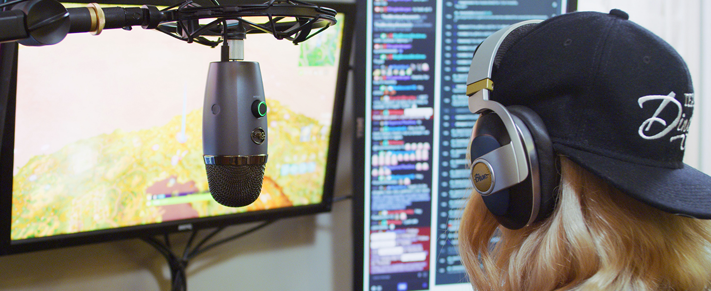 Blue Yeti Nano – Преміум USB-мікрофон для запису, стрімінгу, геймінгу та подкастів (PC/Mac). З Blue VO!CE, кардіоїдна та всеспрямована характеристика, чорний