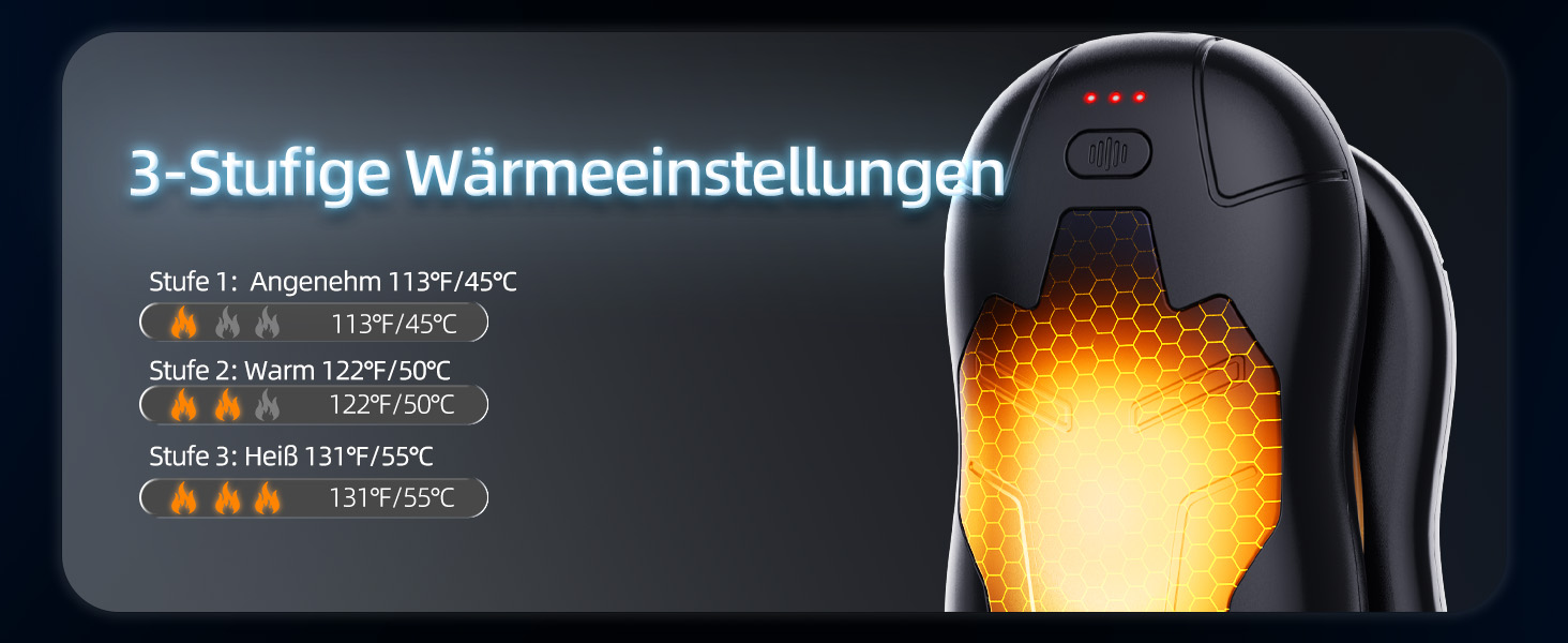 Електричні грілки для рук 10000mAh 2 шт. з USB-зарядкою, двостороннім нагрівом та швидким нагрівом за 2 секунди - чорний/срібло