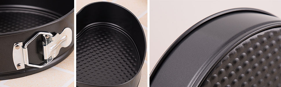 Набір форм для випічки тортів (3 шт.) з антипригарним покриттям, карбонова сталь, круглі, серцеподібні, квадратні