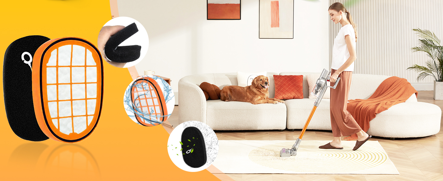Набір фільтрів для акумуляторного пилососа Philips SpeedPro Max Aqua FC5005/01, 6 шт.