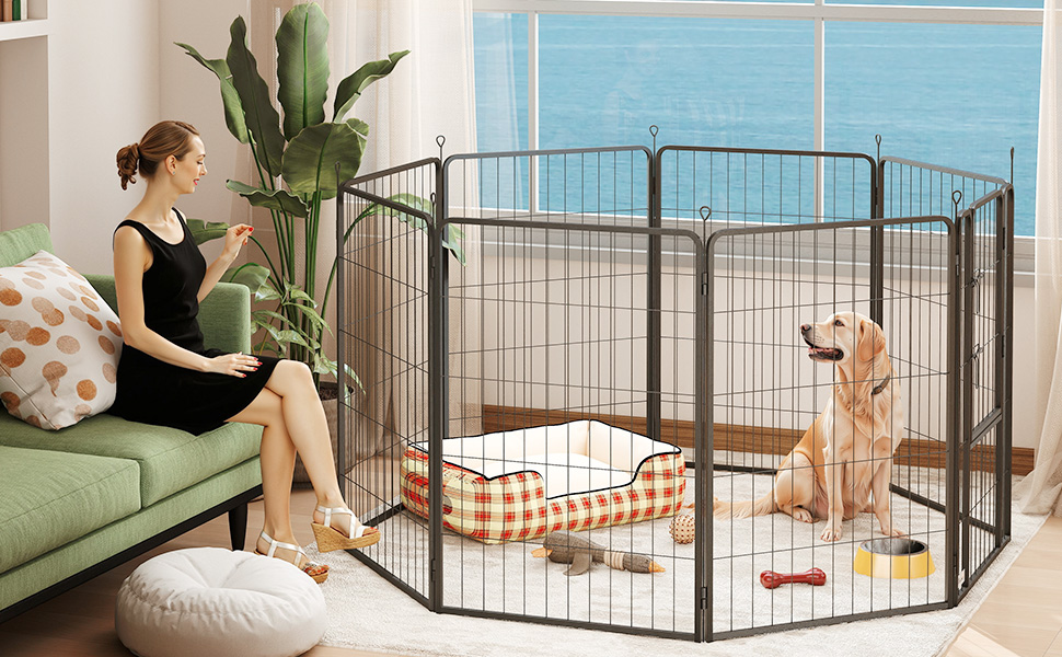 Клітка-вольєр для собак PawHut: 8 секцій, 68x100 см, для внутрішнього та зовнішнього використання