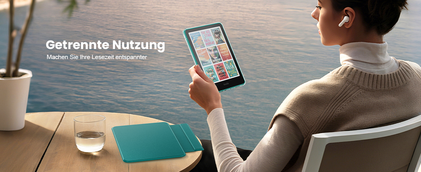 Чохол для Kindle Paperwhite 12 (2024) та Kindle Colorsoft (2024/2025) MoKo, Denim, Чорний, Магнітний, з авто-вимкненням