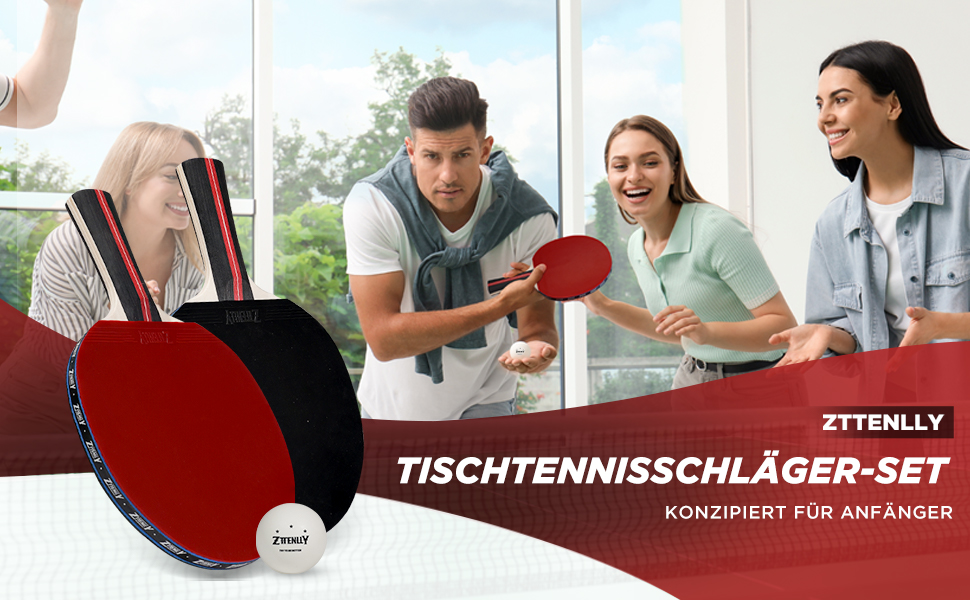 Набір для пінг-понгу з ракетками (2 або 4 шт) та м'ячами | Набір для гри в настільний теніс для 4 гравців | Зручний кейс | Покращений контроль, липка гума