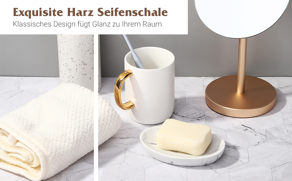 Підставка для мила Shinowa: неслизька коробочка для мила з харчового гіпсу, білий камінь. Організатор для ванної кімнати, туалету, кухні.