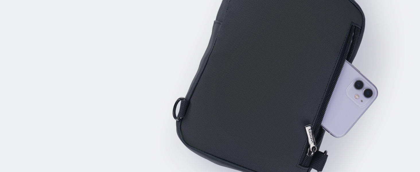 Сумка на груди Broadream: водонепроникна нагрудна сумка, чорна - для чоловіків та жінок, RFID-захист, для спорту та туризму