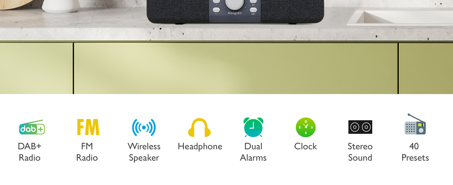 MD5 Портативне DAB радіо з Bluetooth 5.3 та 2.4