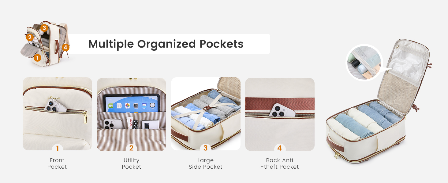 Рюкзак для ручної поклажі OVEVOOK: 40 л, для ноутбука 17.3