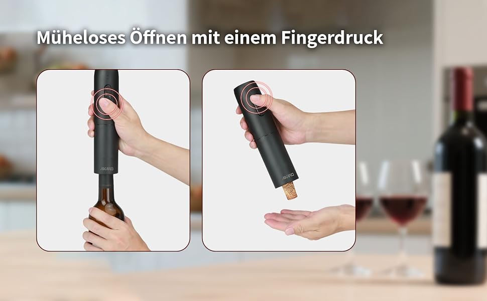 Електричний відкривачка вин AikarO - автоматичний, акумуляторний (набір A)