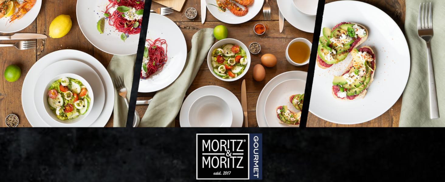 Набір кавових чашок Moritz & Moritz BASIC (6 шт.) - 300 мл, порцеляна, білий колір