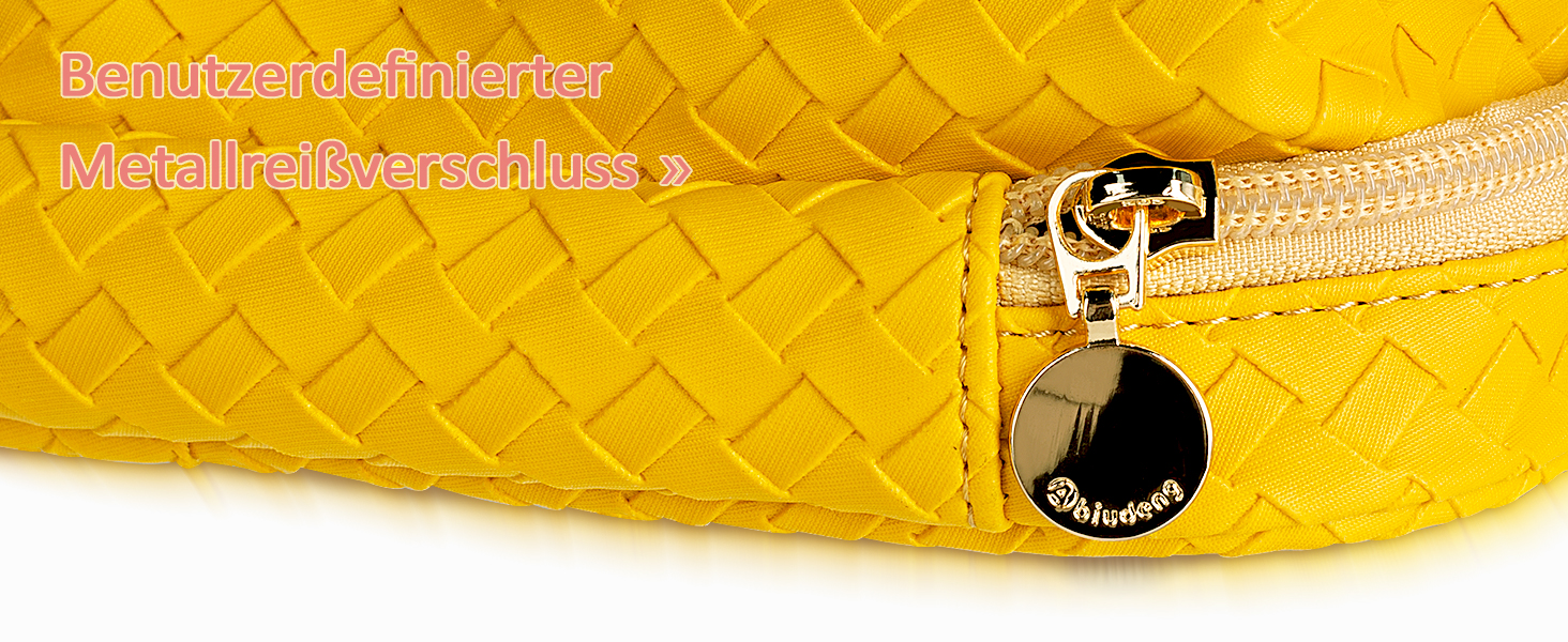 Жіноча косметичка-органайзер для макіяжу велика, водовідштовхувальна, з відділенням для пензлів, для подорожей (B-жовтий)