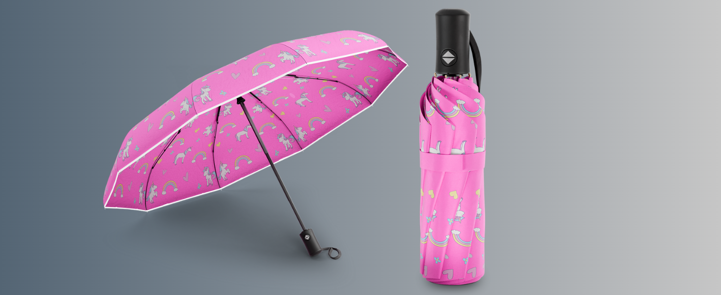 Стійкий до вітру парасолька STYNGARD Trondheim (Pink) - автоматичний, з тефлоновим покриттям, до 140 км/год