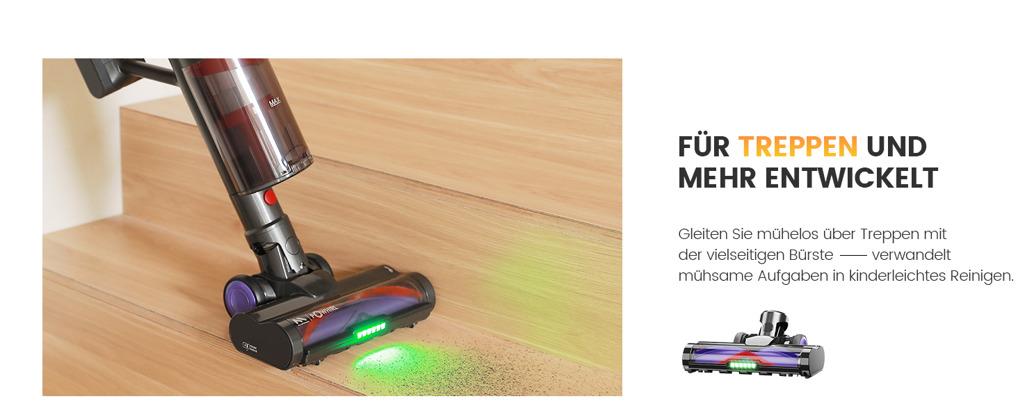 Бездротовий акумуляторний пилосос AlloyMove A05: 50000Pa, 550W, 80 хвилин, LED-дисплей, антизаплутана щітка, 7-ступенева фільтрація, для тварин, твердих поверхонь та килимів