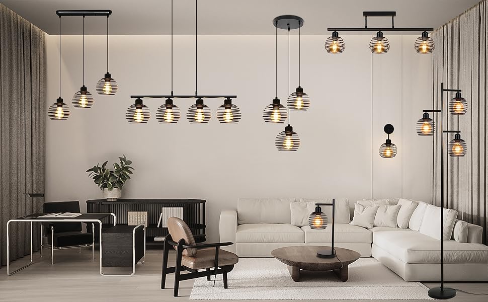 Стійка лампа ZMH Vintage - чорна металева лампа для спальні, вітальні, дитячої кімнати, офісу (2 шт.)