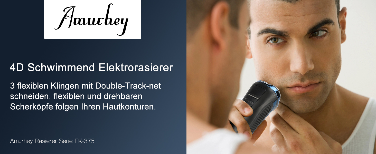 Електричний чоловічий голчастий бритва з 3 змінними насадками, для сухого та вологого гоління, з висувним тримером, LED дисплеєм, 99 хв роботи, у кейсі