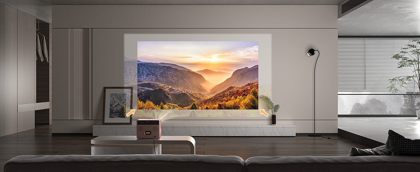 Проектор VOPLLS Mini Beamer 4K 1080P Full HD з автофокусом, корекцією трапеції, WiFi6, Bluetooth, 23000L/29000L для дому та мобільного використання