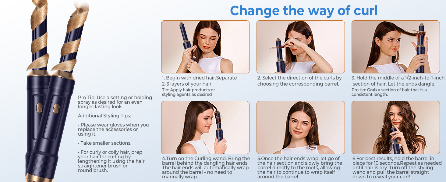 Airstyler 6 в 1 з локон-насадкою: фен-щітка, плойка, об’єм, догляд, 1000W, іонний, для волосся, білий