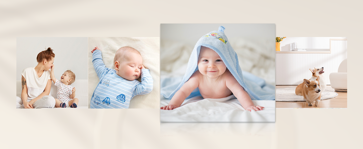 Дитячий відеомонітор з двома камерами, аудіо, акумулятор 30 годин, 5-дюймовий екран, віддалене керування (Pan/Tilt/Zoom), двосторонній зв'язок, датчик температури, нічне бачення