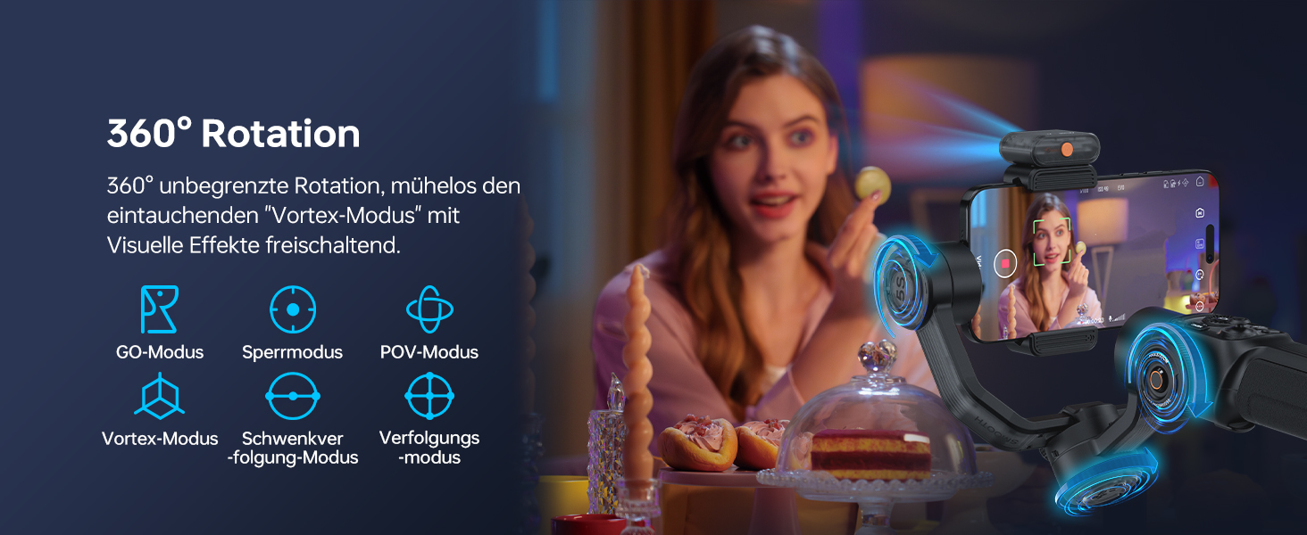 ZHIYUN Smooth 5S AI Pro: Стабілізатор для смартфона з AI, 3-осьовий, зі штативом, трекером, світлом, для зйомки Vlog, YouTube, TikTok