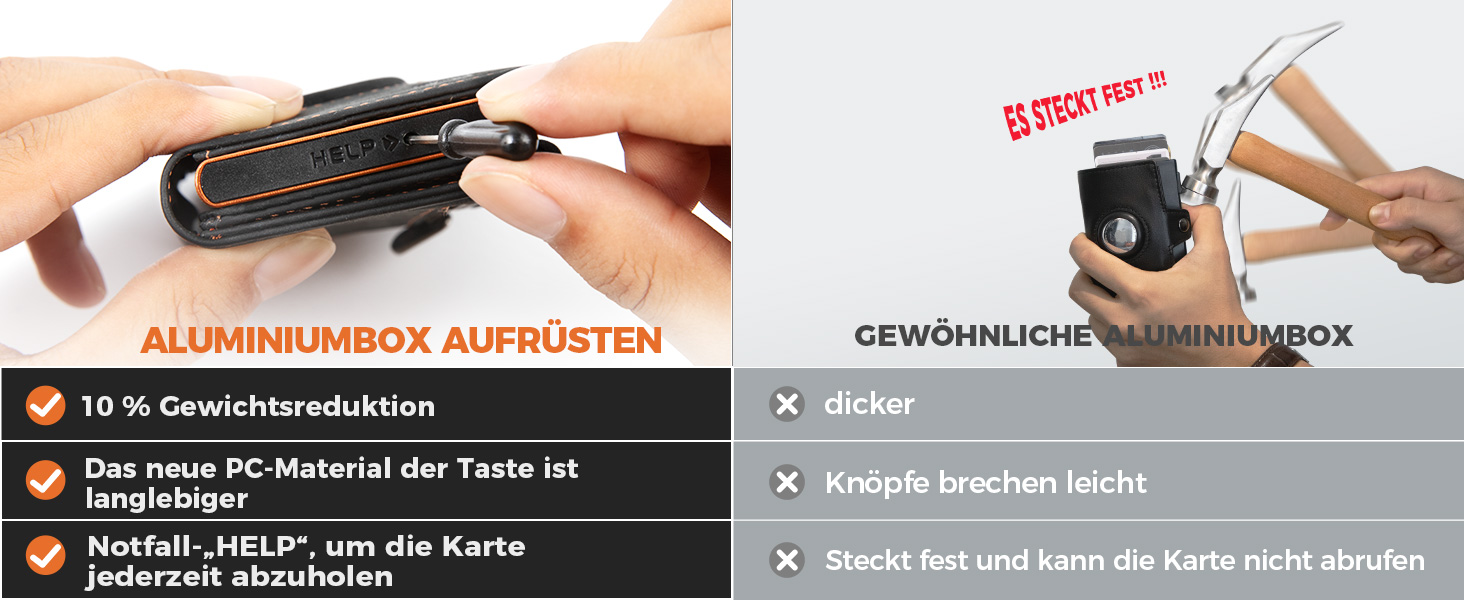 Портмоне DODENSHA® MagSnap для чоловіків з RFID захистом, відділенням для AirTag, картхолдером та відділенням для монет. Чорно-помаранчевий колір.