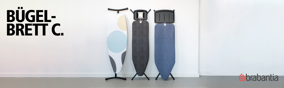 Прасувальна дошка Brabantia Jeansschwarz 124x45 см з підставкою для станції пари