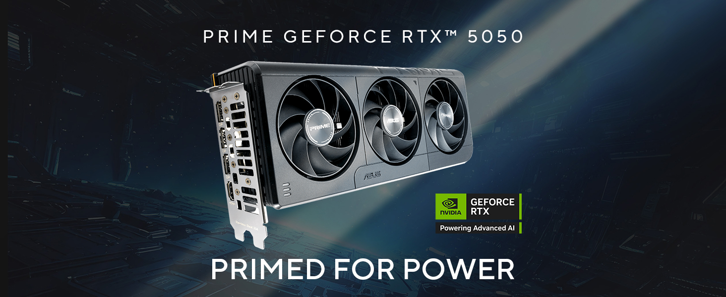 Ігрова відеокарта Asus GeForce RTX 5050 Prime OC Edition, 8GB GDDR6, PCIe 5.0, DLSS 4