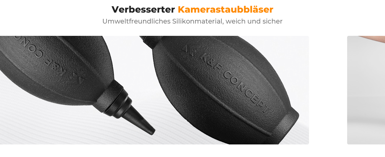 Набір для чищення об'єктивів K&F Concept 3-в-1: для фотоапаратів, об'єктивів, фільтрів, телефонів. Lenspen, щітка, повітряний насос, мікрофібра.