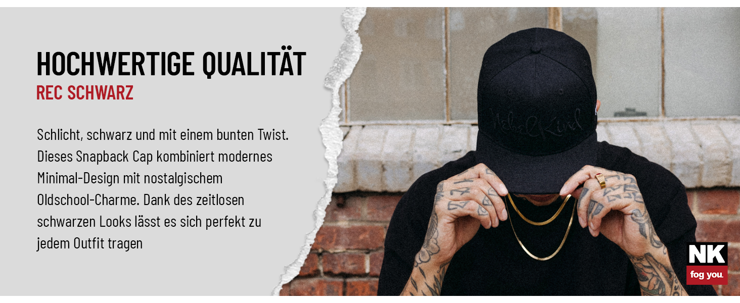 Snapback кепка Nebelkind: чорна, унісекс, регульована, стильна, бейсболка з прямим козирком, ретро