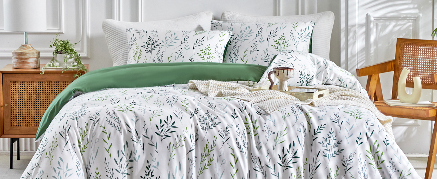 Комплект постільної білизни Tokokimo 220x240 3шт - комплект з 2 наволочками 80x80 см, з блискавкою, квітка, мікрофібра, для двоспального ліжка, сіро-коричневий