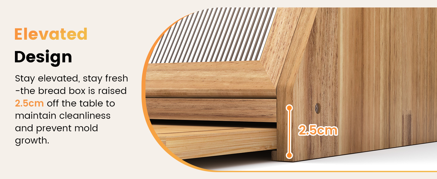 YOUDENOVA Скринька для хліба з дощечкою для нарізання, дерев'яний кошик для хліба, коробка для зберігання, бамбукова коробка для хліба, солі та перечниці, 39x25x20 (ДхШхВ) см, (Bois)