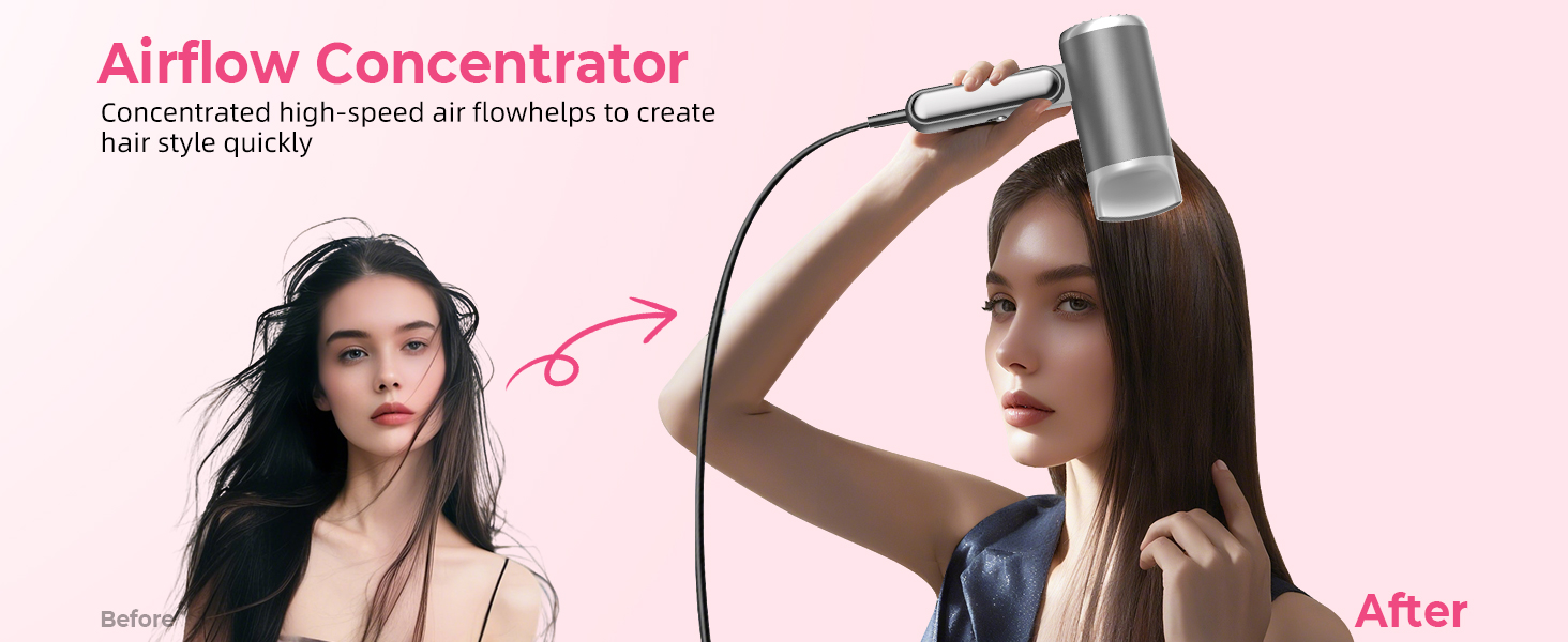 Набір для укладки волосся 6 в 1 Atopskins: фен-щітка, плойка, іонізація, 1000W (сірий)