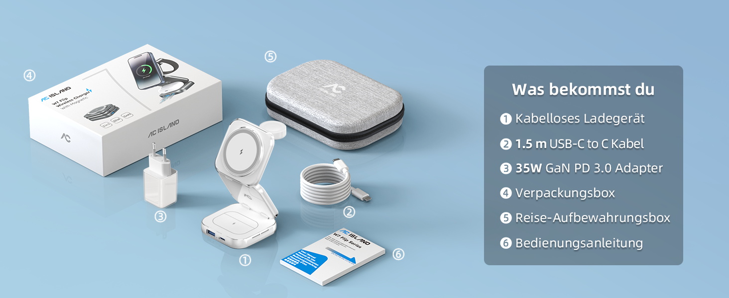 Зарядна станція 5 в 1 для iPhone з магнітним зарядним пристроєм, складний бездротовий зарядний пристрій для iPhone 17/16/15/14/13/12, AirPods Pro 3, Apple Watch S11/Ultra (Титан, Пісок пустелі)