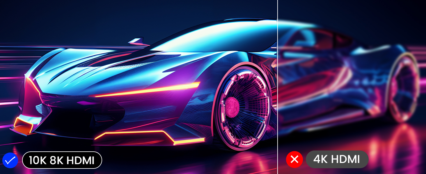 HDMI 2.1 кабель Etseinri 2 метри, 48Gbps, 4K 240Hz, 8K, eARC, HDCP2.3, HDR, Dolby Atmos, Vision для моніторів, телевізорів, проекторів, чорний