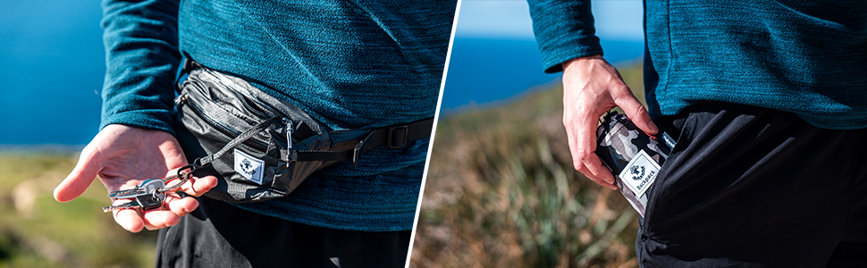 Чоловіча/Жіноча поясна сумка 2L 4Monster, водонепроникна, ультралегка, для туризму, подорожей, спорту, армійного стилю (Хакі)